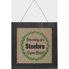 Sports Fan Products on sale Foco Pittsburgh Steelers Double-Sided Burlap Sign