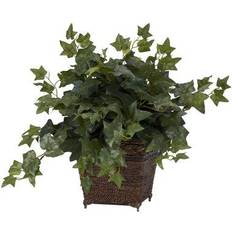 Nearly Natural Puff Ivy w/Coiled Rope Planter Silk Plant