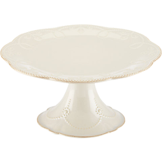 Lenox French Perle Medium Pedestal Cake Plate 8.5"