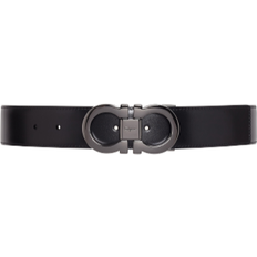 Ferragamo Men Belts Ferragamo Reversible & Adjustable Gancini Belt - Black/Auburn