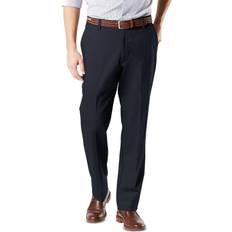 Dockers Signature Lux Cotton Classic Fit Creased Stretch Khaki Pants - Dockers Navy