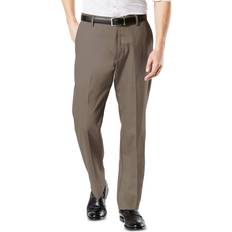 Dockers Signature Lux Cotton Classic Fit Creased Stretch Khaki Pants - Dark Pebble