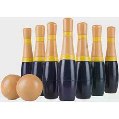 Bowling on sale Hey! Play! Blue & Gold Wooden Bowling