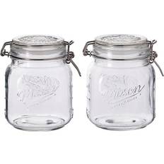 Mason Craft and More 2.2L Tilted Glass Container - Set of 2