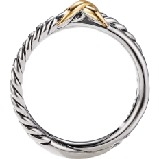 David Yurman Petite X Ring - Silver/Gold
