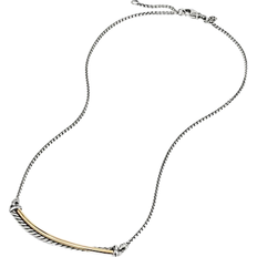 David Yurman The Crossover Bar Necklace - Gold/Silver