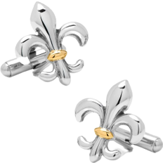 Gold Cufflinks Cufflinks Inc Two-Tone Fleur De Lis Cufflinks - Silver/Gold