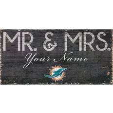 Fan Creations Miami Dolphins Personalized Mr. & Mrs. Sign