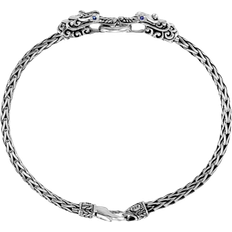 John Hardy Legends Naga Station Bracelet - Silver/Sapphire