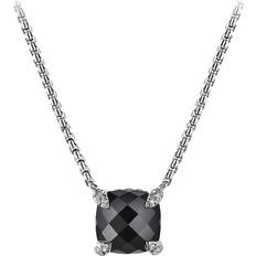 David Yurman Chatelaine Pendant Necklace - Silver/Black/Diamonds