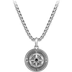 David Yurman Maritime Compass Amulet - Black/Silver/Diamonds