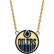 LogoArt Edmonton Oilers Large Pendant Necklace - Gold