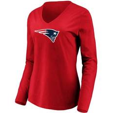 Fanatics New England Patriots Primary Logo Long Sleeve V-Neck T-Shirt W