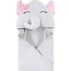 Hudson White Dots Elephant Hooded Towel