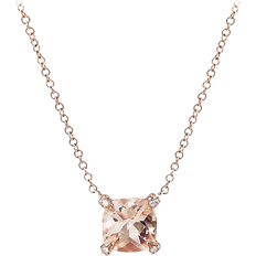 David Yurman Chatelaine Pendant Necklace - Rose Gold/Morganite/Diamonds