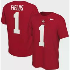 T-shirts Nike Ohio State Buckeyes Justin Fields 1 Scarlet Football Jersey T-Shirt