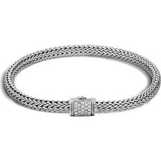 John Hardy Classic Chain Bracelet - Silver/Diamonds