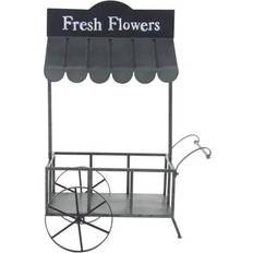 Black flower pots Litton Lane Farmhouse Plant Stand