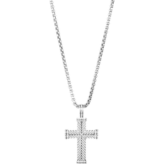 David Yurman Chevron Cross Pendant - Silver