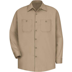 Red Kap Wrinkle-Resistant Work Shirt - Khaki