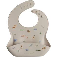 Loulou Lollipop Silicone Bib Printed Safari