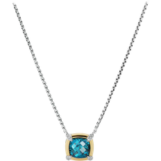 David Yurman Petite Chatelaine Pendant Necklace - Silver/Gold/Topaz/Diamonds