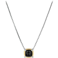 David Yurman Petite Chatelaine Pendant Necklace - Silver/Gold/Onyx/Diamonds
