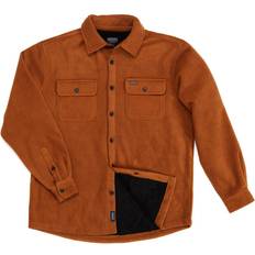 Smith Sherpa Lined Fleece Shirt Jacket - Brown Light