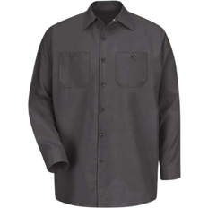 Red Kap Long-Sleeve Work Shirt - Charcoal