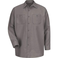 Red Kap Long-Sleeve Work Shirt - Grey
