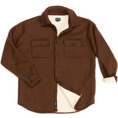 Tops Smith Sherpa Lined Microfleece Shirt Jacket - Brown Light