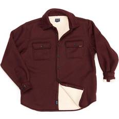 Smith Sherpa Lined Microfleece Shirt Jacket - Maroon