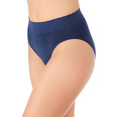 Vanity Fair No Pinch No Show Hi Cut Seamless Brief - Ghost Navy Lace