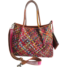 Amerileather Linwood Leather Tote Bag - Rainbow