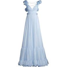 Mac Duggal Cutout Chiffon Gown - Powder Blue