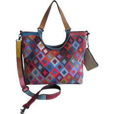 Amerileather Minter Leather Tote Bag - Rainbow