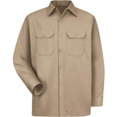 Red Kap Long Sleeve Utility Uniform Shirt - Khaki