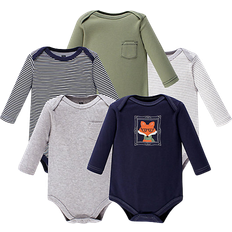 Hudson Long Sleeve Bodysuits 5-pack - Mr Fox (10153523)