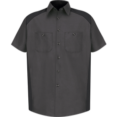 Red Kap Short Sleeve Motorsports Shirt - Charcoal/Black