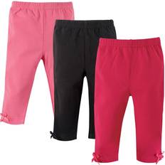 Hudson Infant Leggings with Knotted Ankle Bows 3-Pack - Pink/Black (10151210)