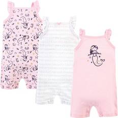 Hudson Baby Cotton Rompers 3-pack - Pink Mermaid ( 10152675)