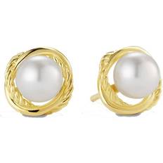David Yurman Infinity Earrings - Gold/Pearls