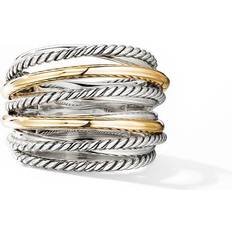 David Yurman The Crossover Wide Ring - Silver/Gold