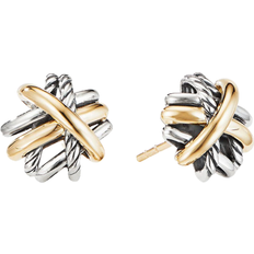 Earrings David Yurman The Crossover Stud Earrings - Silver/Gold