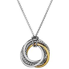 David Yurman The Crossover Small Pendant Necklace - Silver/Gold