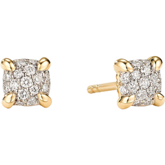 David Yurman Petite Chatelaine Stud Earrings - Gold/Diamonds