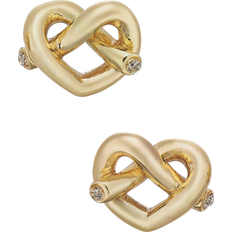 Kate Spade New York Crystal Accented Love Knot Stud Earrings - Gold/Transparent