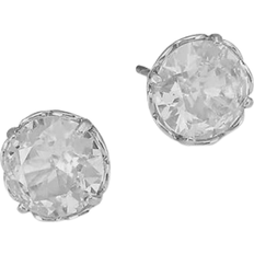 Kate Spade Sparkle Round Earrings - Silver/Tranparent