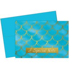 50ct Mermaid Gold Foil Thank You Note Card & Envelopes