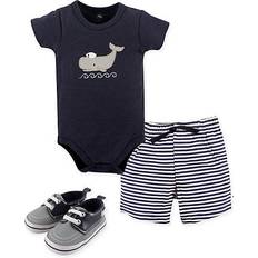 Hudson Baby Bodysuit Shorts & Shoes 3-Piece Set - Sailor Whale ( 10155196)